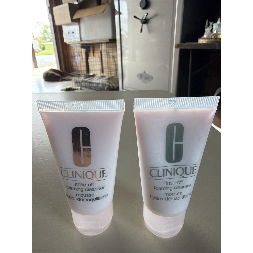 2 x Clinique Rinse-Off Foaming Cleanser - 1 oz/30 ml each - ORIGINAL FORMULA!!